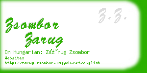 zsombor zarug business card